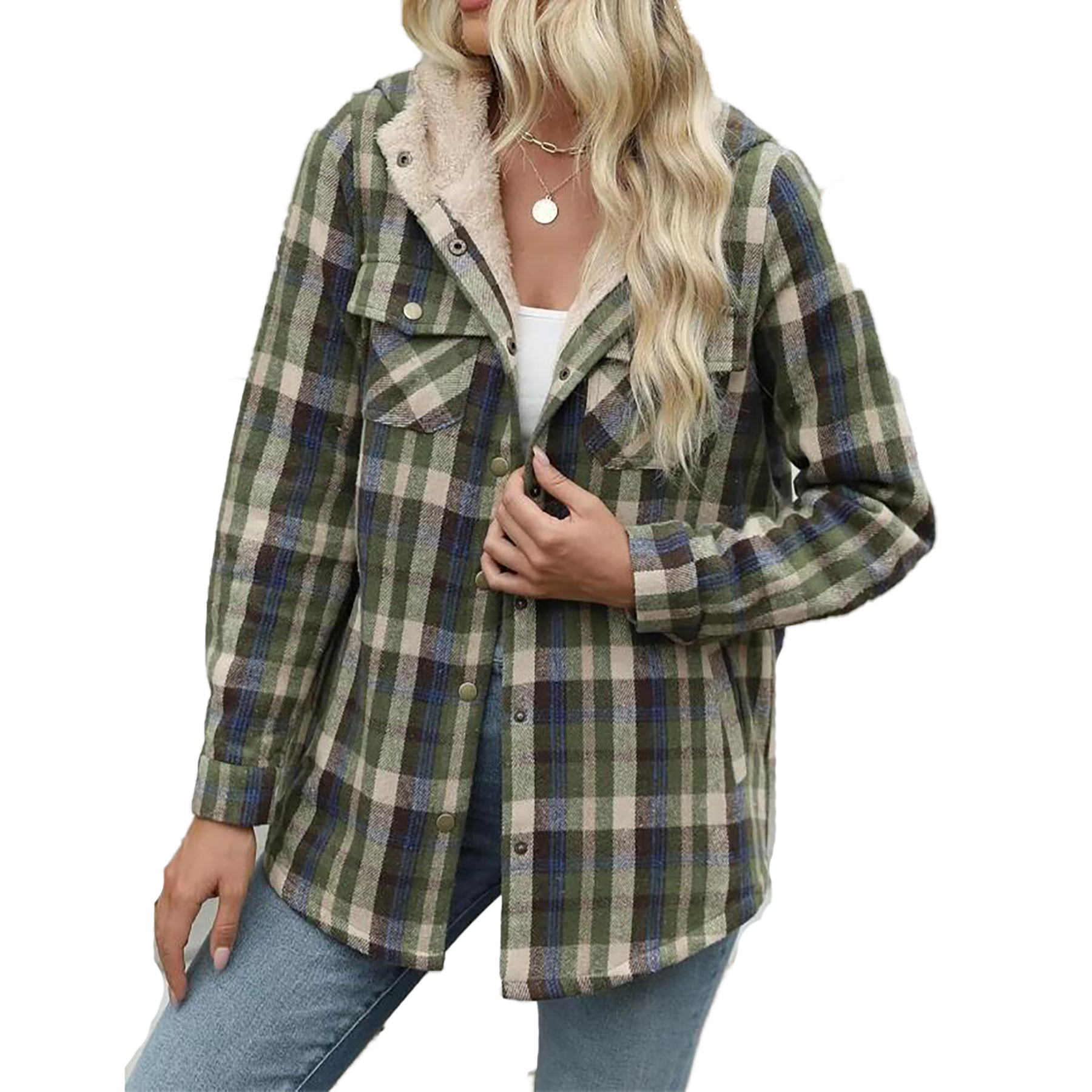 Women's Warm Plaid Jacket 9