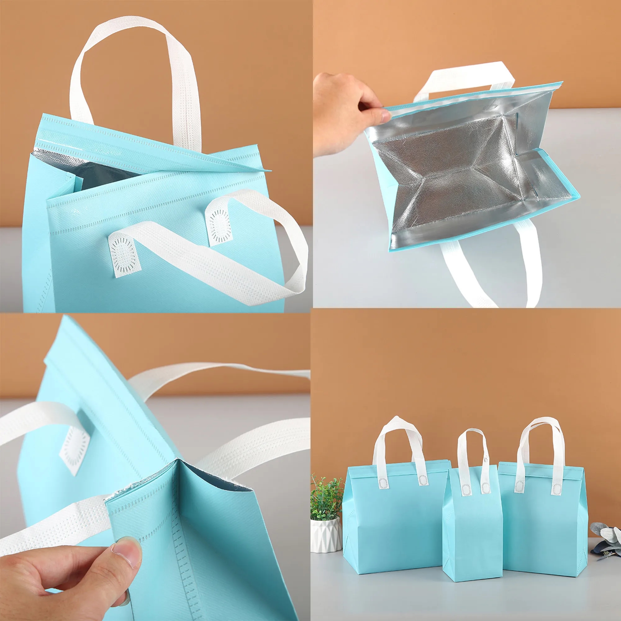Disposable Non-Woven Insulation Bag 10 " x 9.4 " x 5.9 " 2