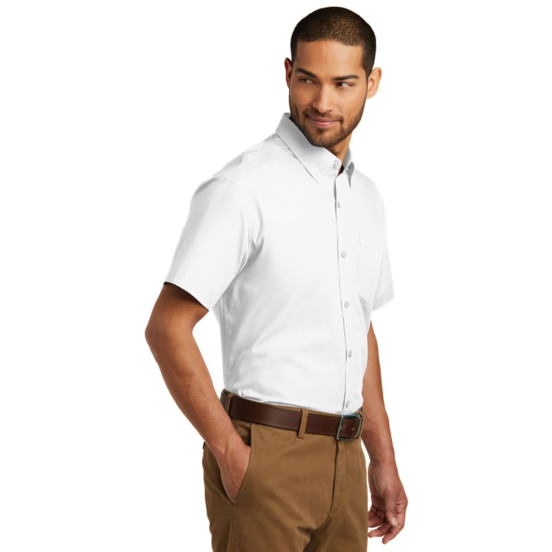 Port Authority Short Sleeve Carefree Poplin Shirt. 2