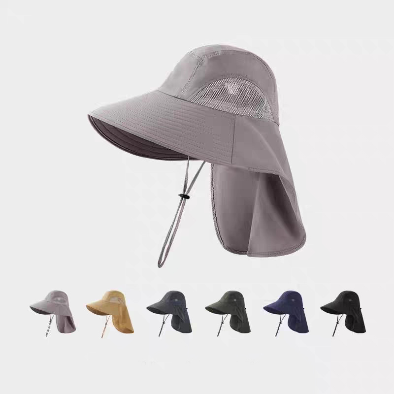 Wide Brim Sun Hat with Neck Flap 7