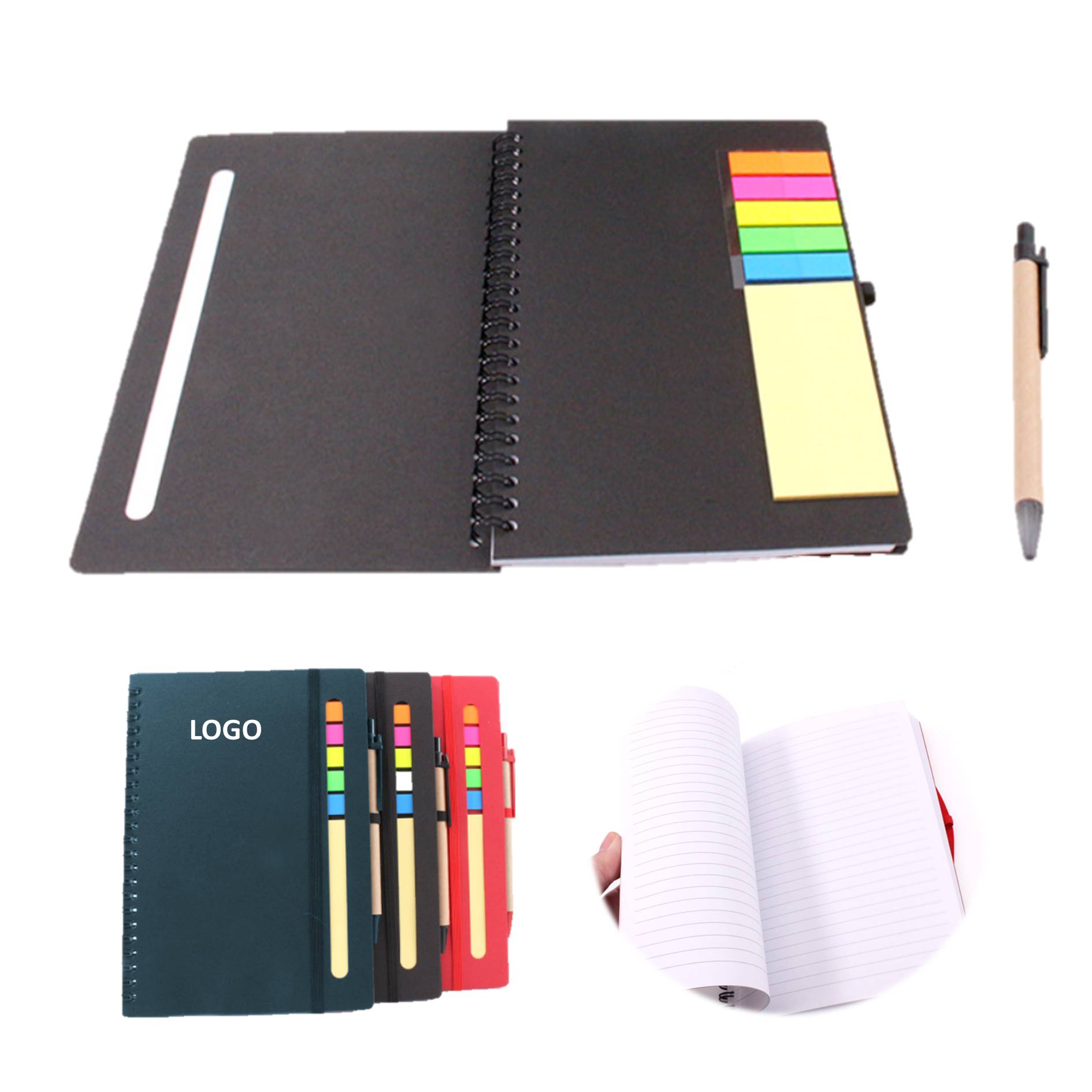 Creative Sticky Notes Coil Notebook With Pen 2