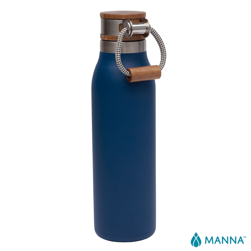 Manna™ 18 oz. Ascend Stainless Steel Water Bottle w/ Acacia Lid 2