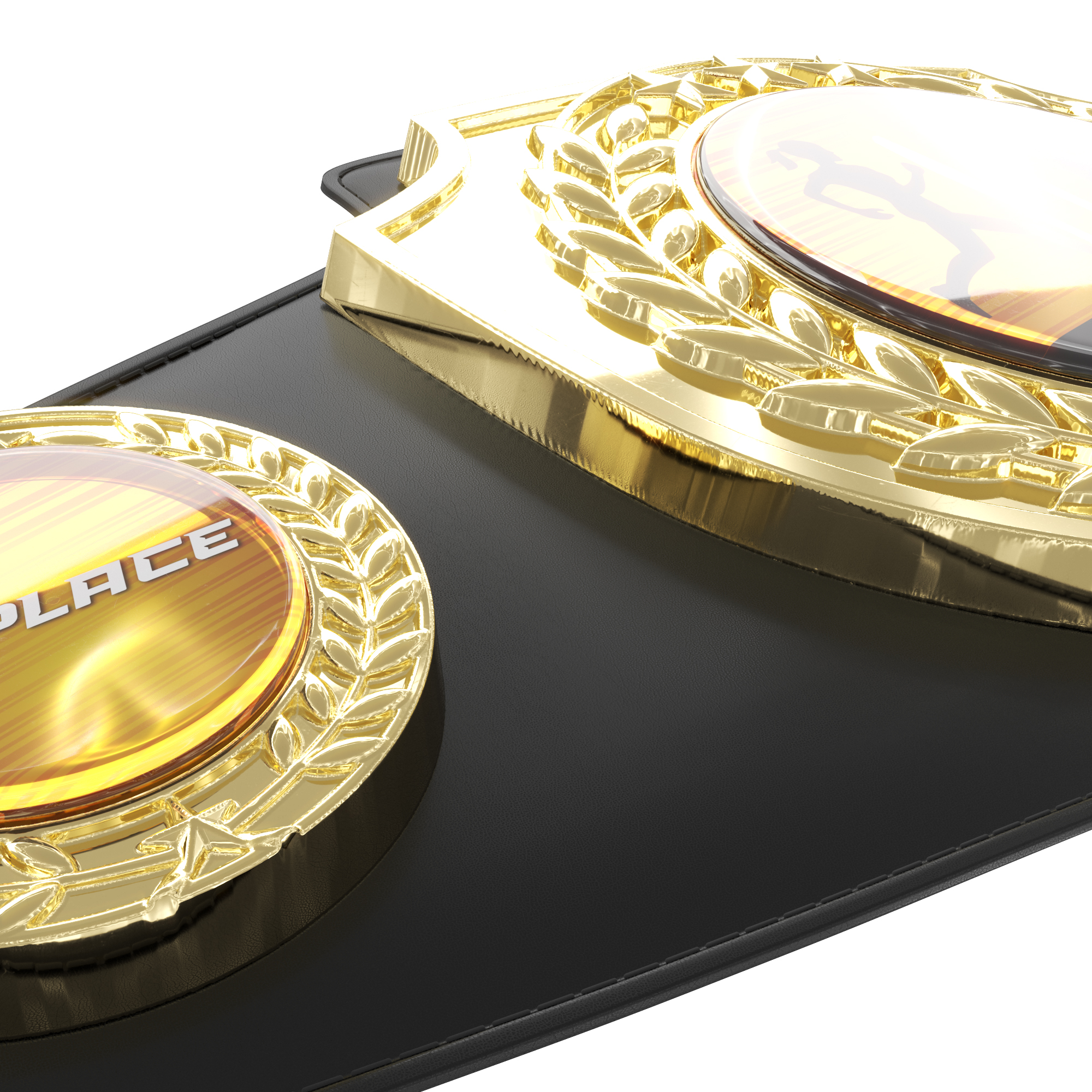 Express Vibraprint® Bright Champion Award Shield Belt 20
