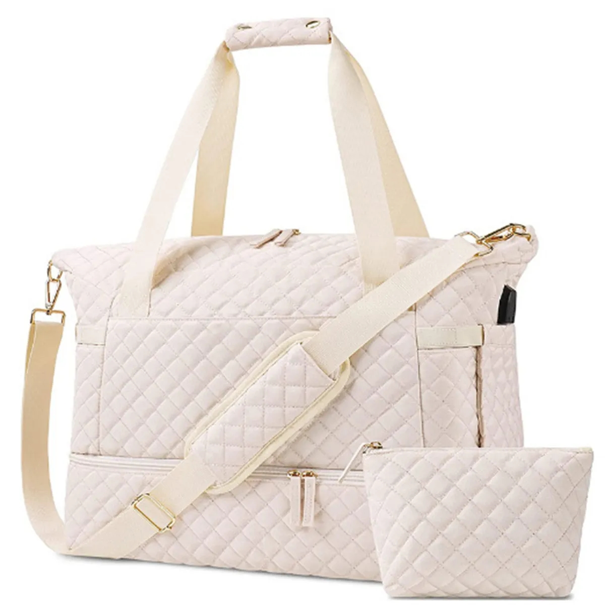 Large Duffle Gym Bag with Yoga Mat Buckle for Women 5