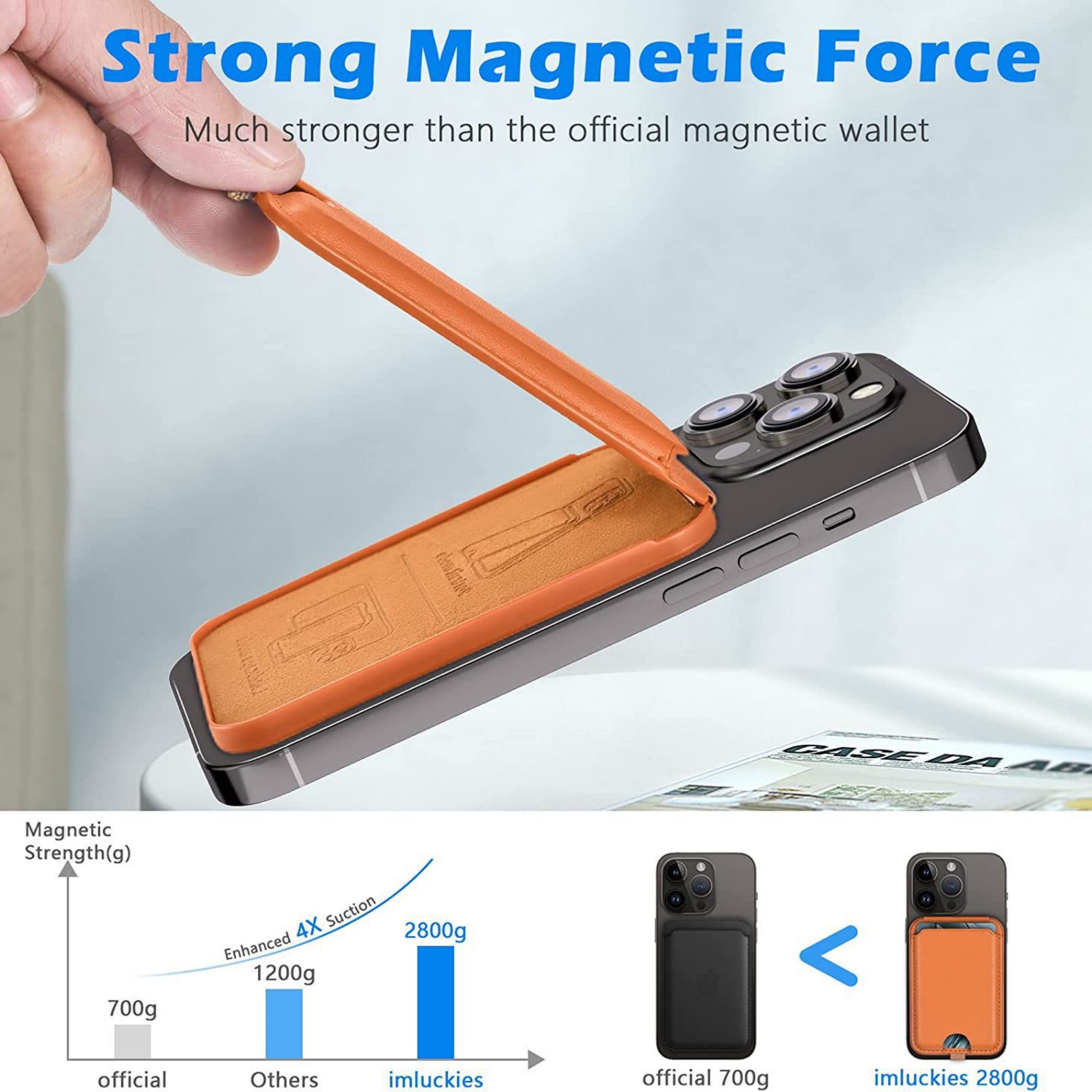Magnetic iPhone Wallet Stand 6