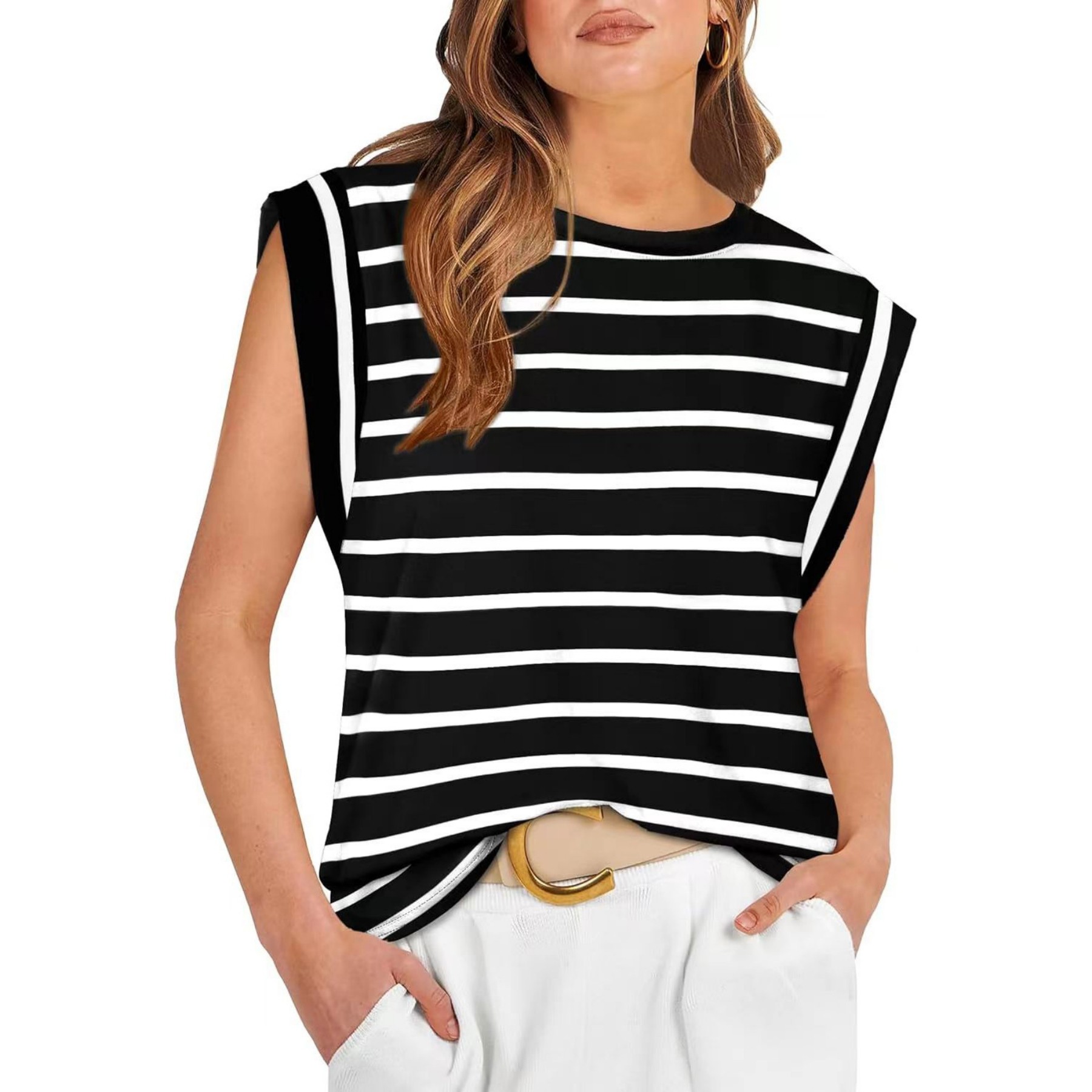 Cap Sleeve Summer Tops 11