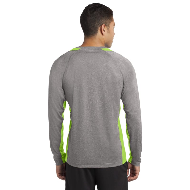 Sport-Tek Long Sleeve Heather Colorblock Contender Tee. 50