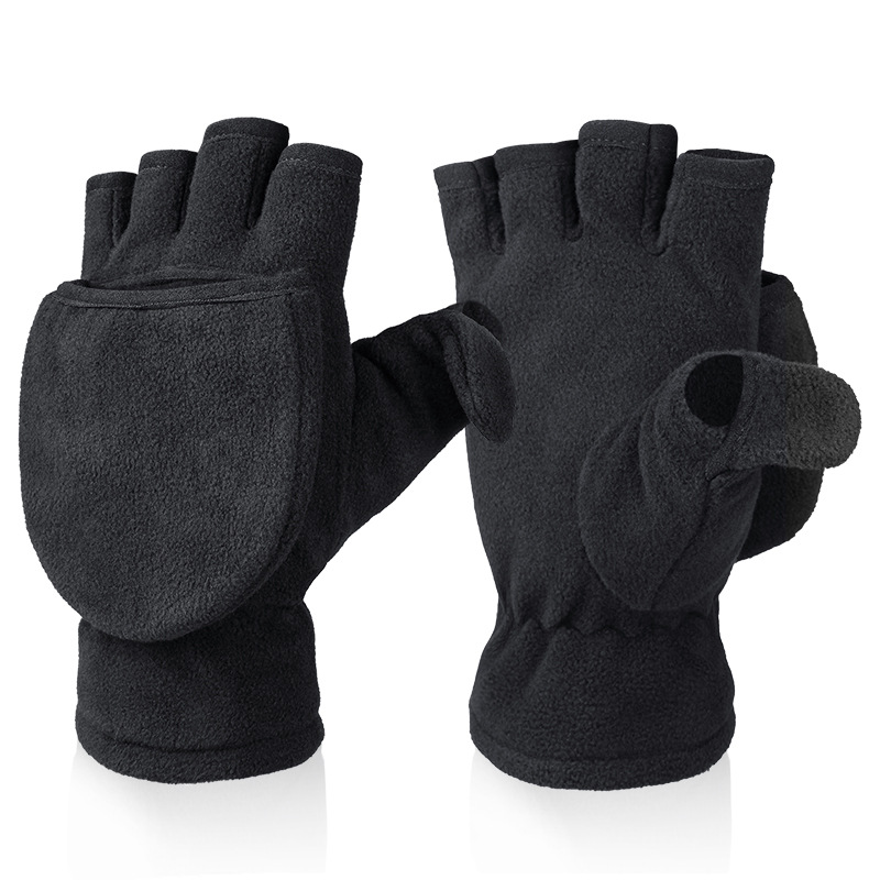 Convertible Polar Fleece Gloves Flip Top Mittens 6