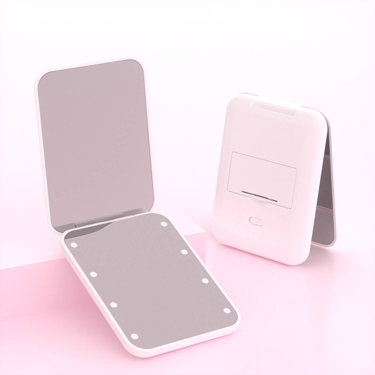 LED 1X/3X Magnification Foldable Pocket Mirror 7