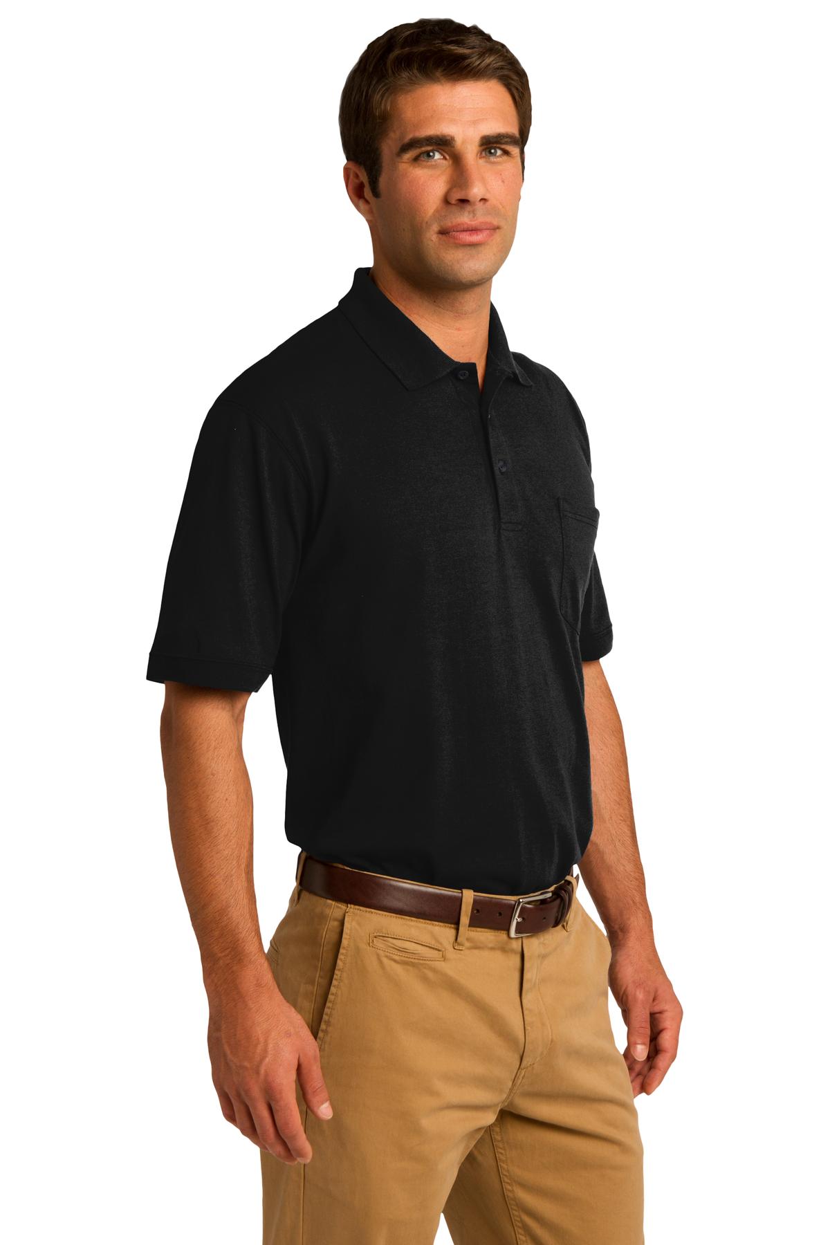 Port & Co Core Blend Jersey Knit Pocket Polo. KP55P 59