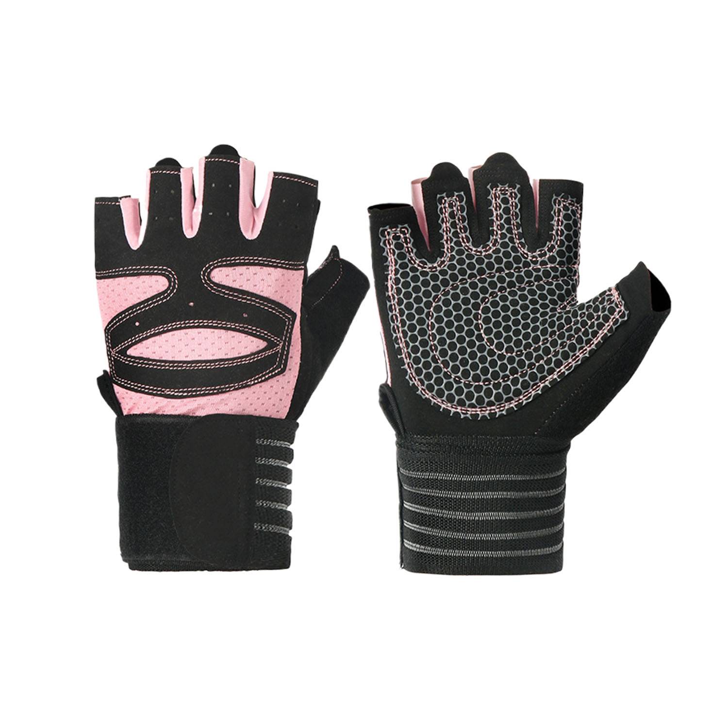 Unisex Padded Gym Workout Gloves w/ Adjustable Wrist Strap 3