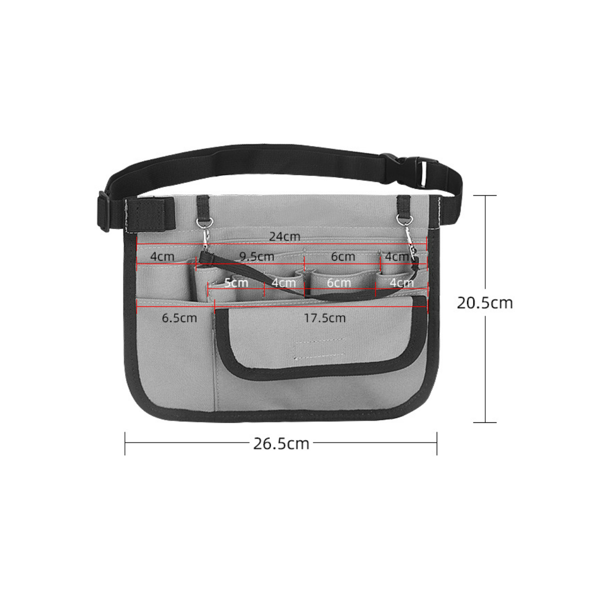 Multi-Pocket Waist Tool Organizer Pouch W/ Adjustable Belt 6