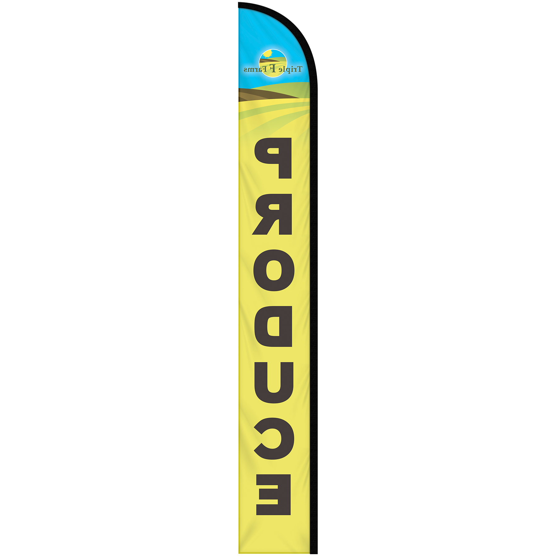 15' Single Reverse Custom Portable Half Drop Banners 2
