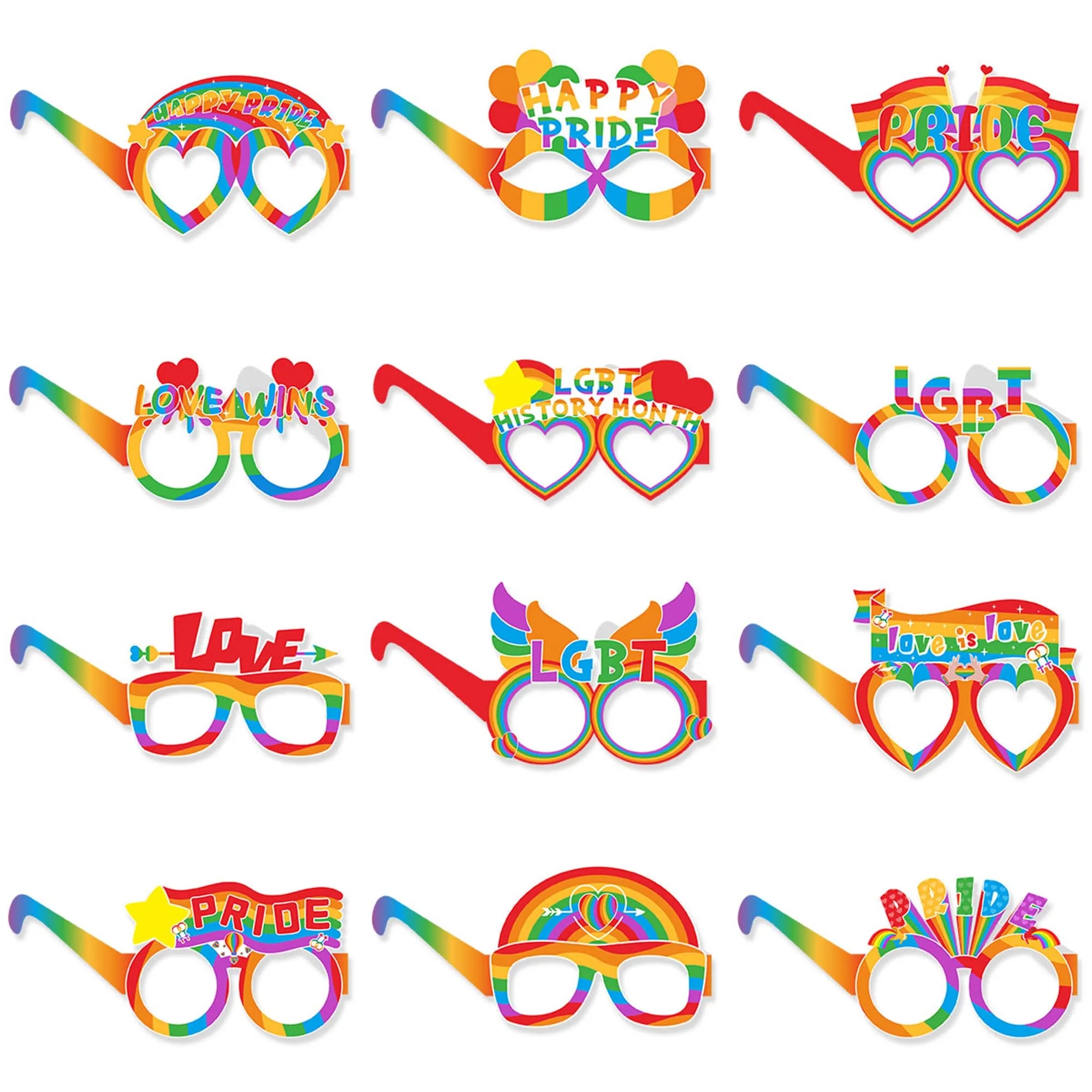 Rainbow Decoration Glasses Set 5