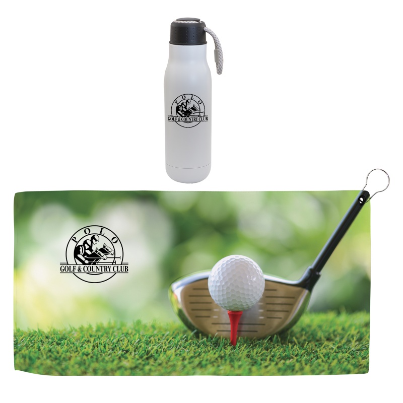 Hole in One Matte Bottle Gift Set, custom water bottle with logo imprint 3