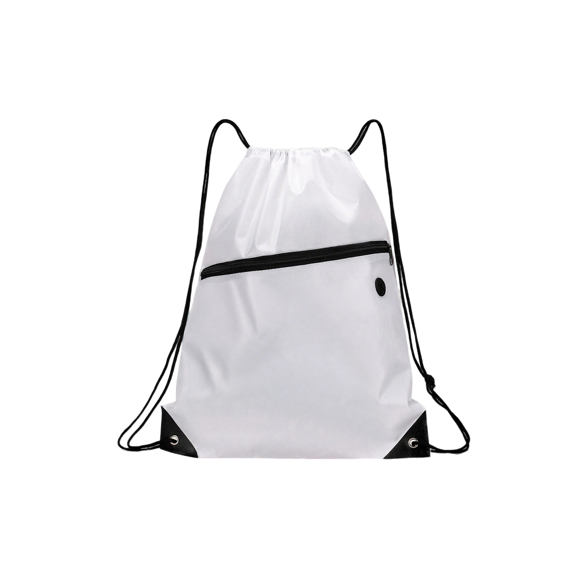 Drawstring Sports Sack With Front Pocket Earbud Port 7