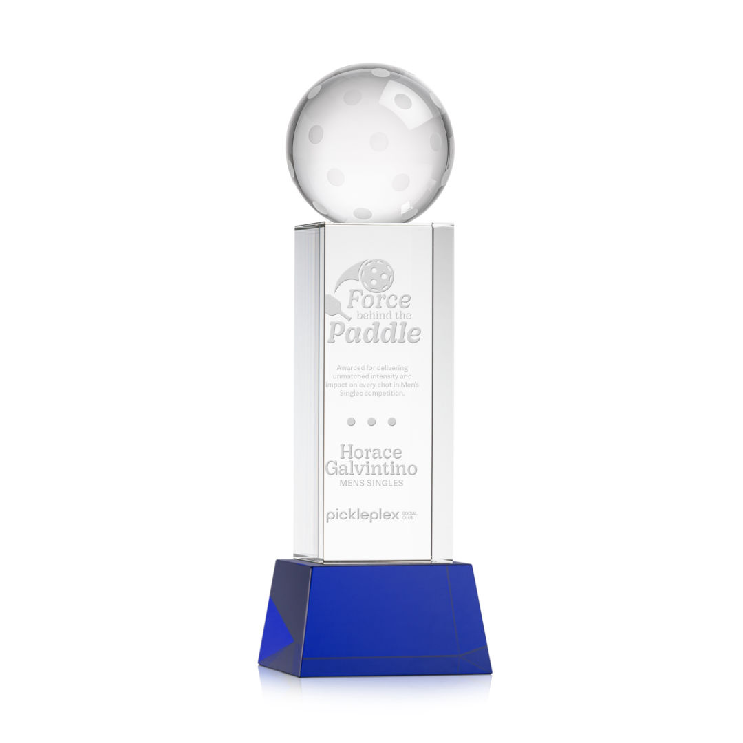 Pickleball Award on Belcroft Base - Blue 6