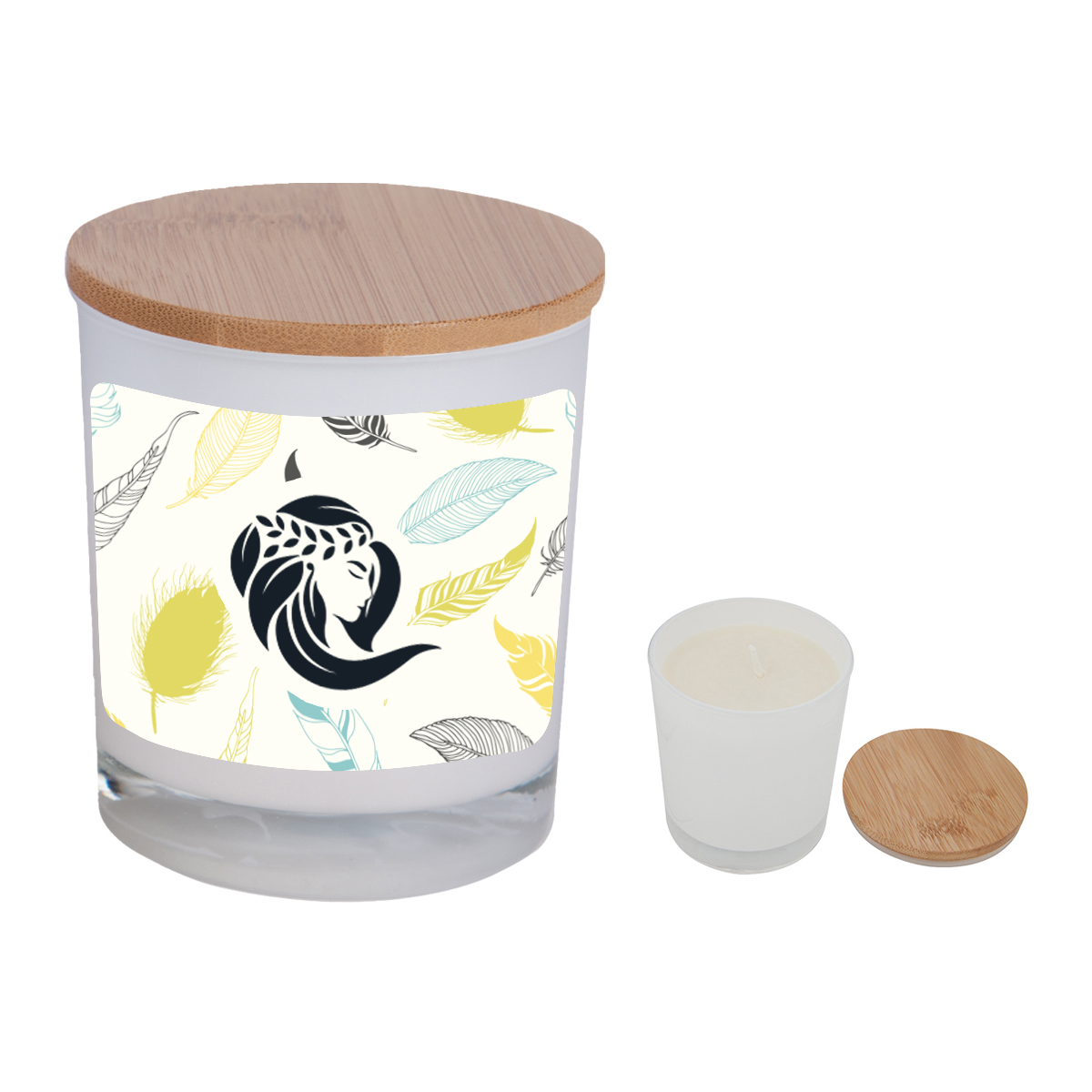 Bamboo Soy Candle With Full Color Label 4