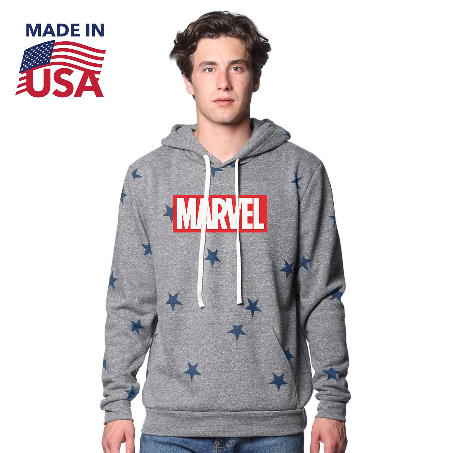 USA Made Unisex Triblend Pullover Star Hoody 2
