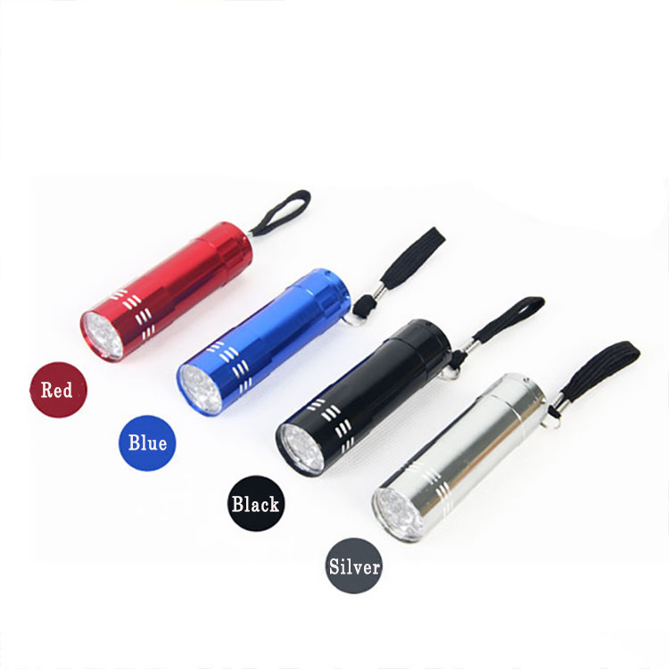 Portable Outdoor Aluminum 9 Led Touch Flashlight 2