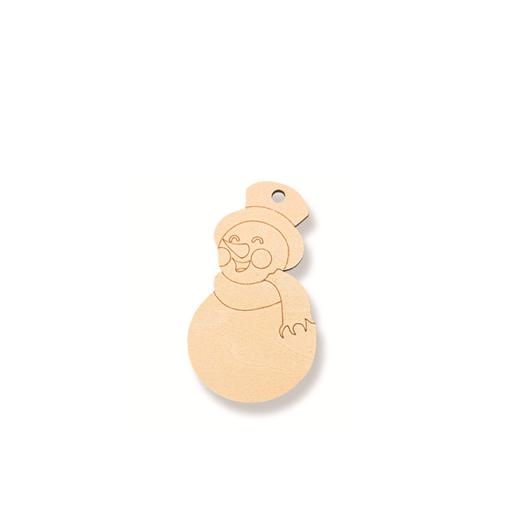 Natural Wood Christmas Tree Pendant 74