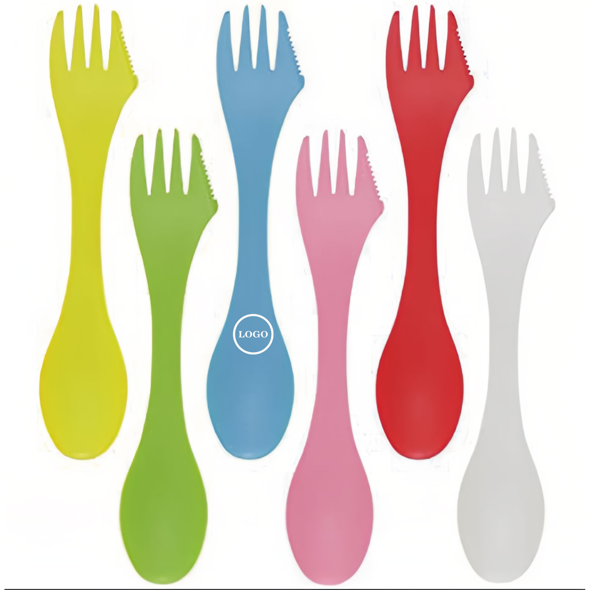 3-in-1 Knife, Fork, and Spoon Plastic Utensil 2