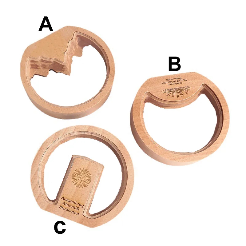 Engraved Circle Wood Trophy 5