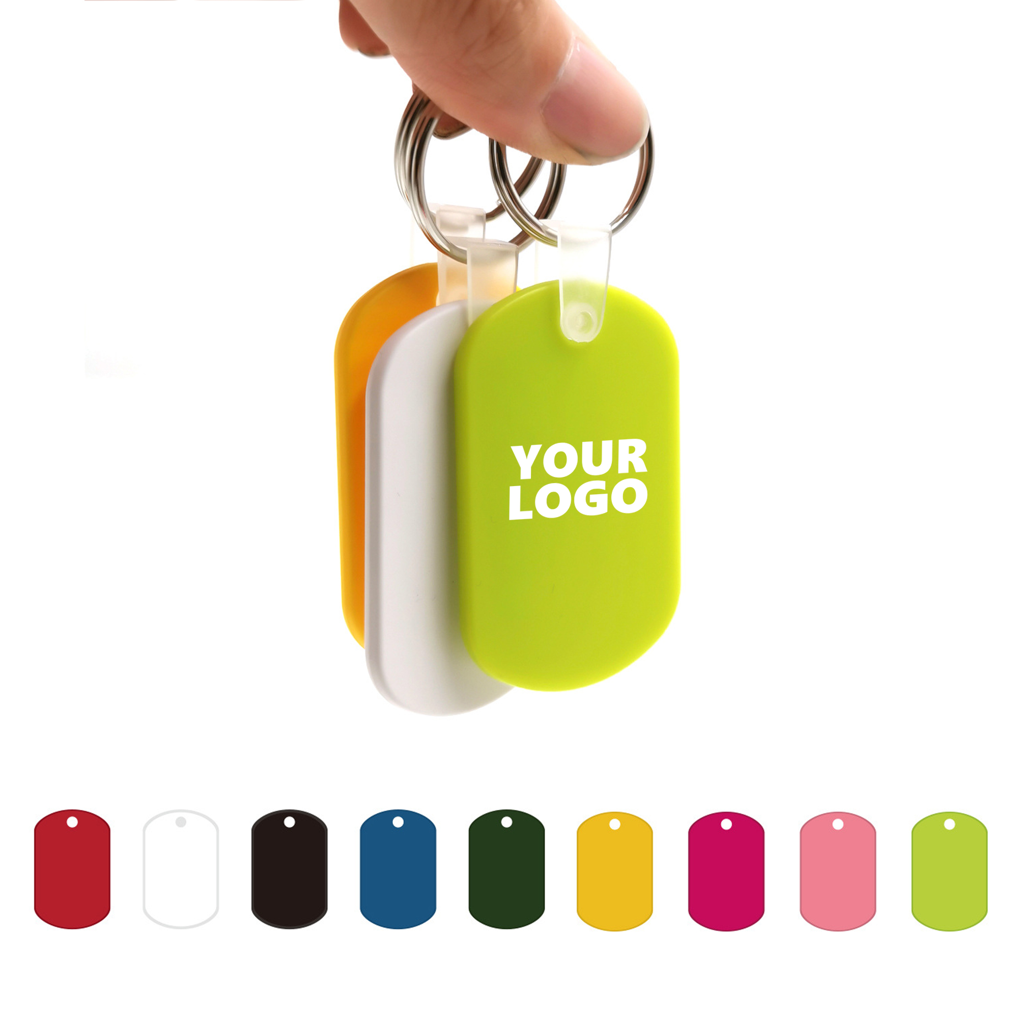 Oval Shape Tag Soft PVC Keychains 2