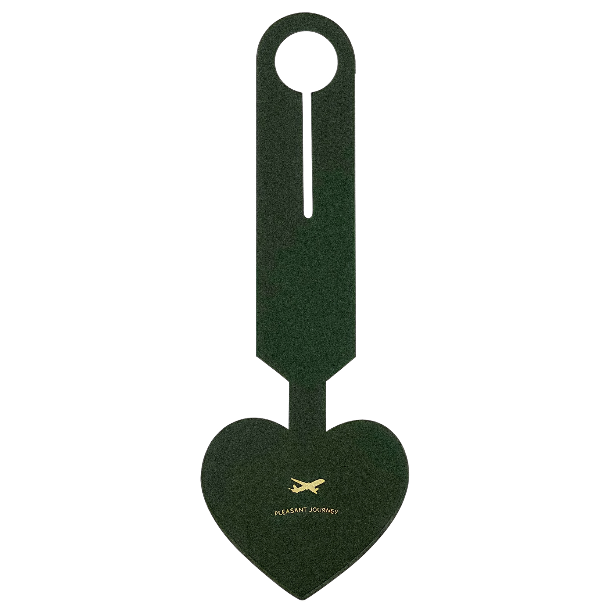 Heart-Shaped Luggage Tag- Durable Leather Travel ID Card Holder 1