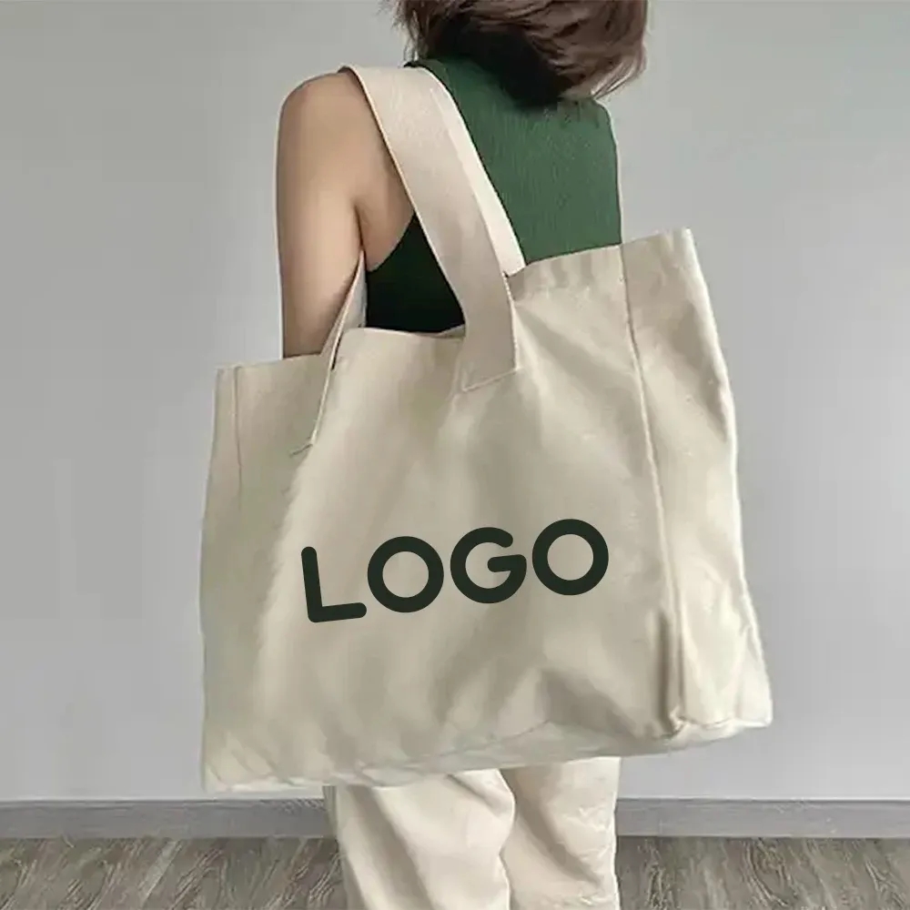 Extra Large Custom Cotton Canvas Tote Bag, custom tote bag with logo imprint 16