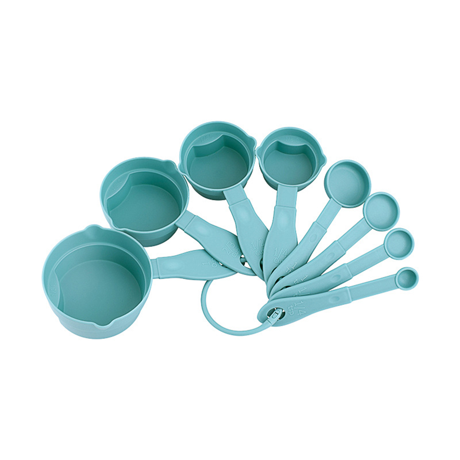 8 Pcs Food Grade Stackable Plastic Measuring Spoons Set 3