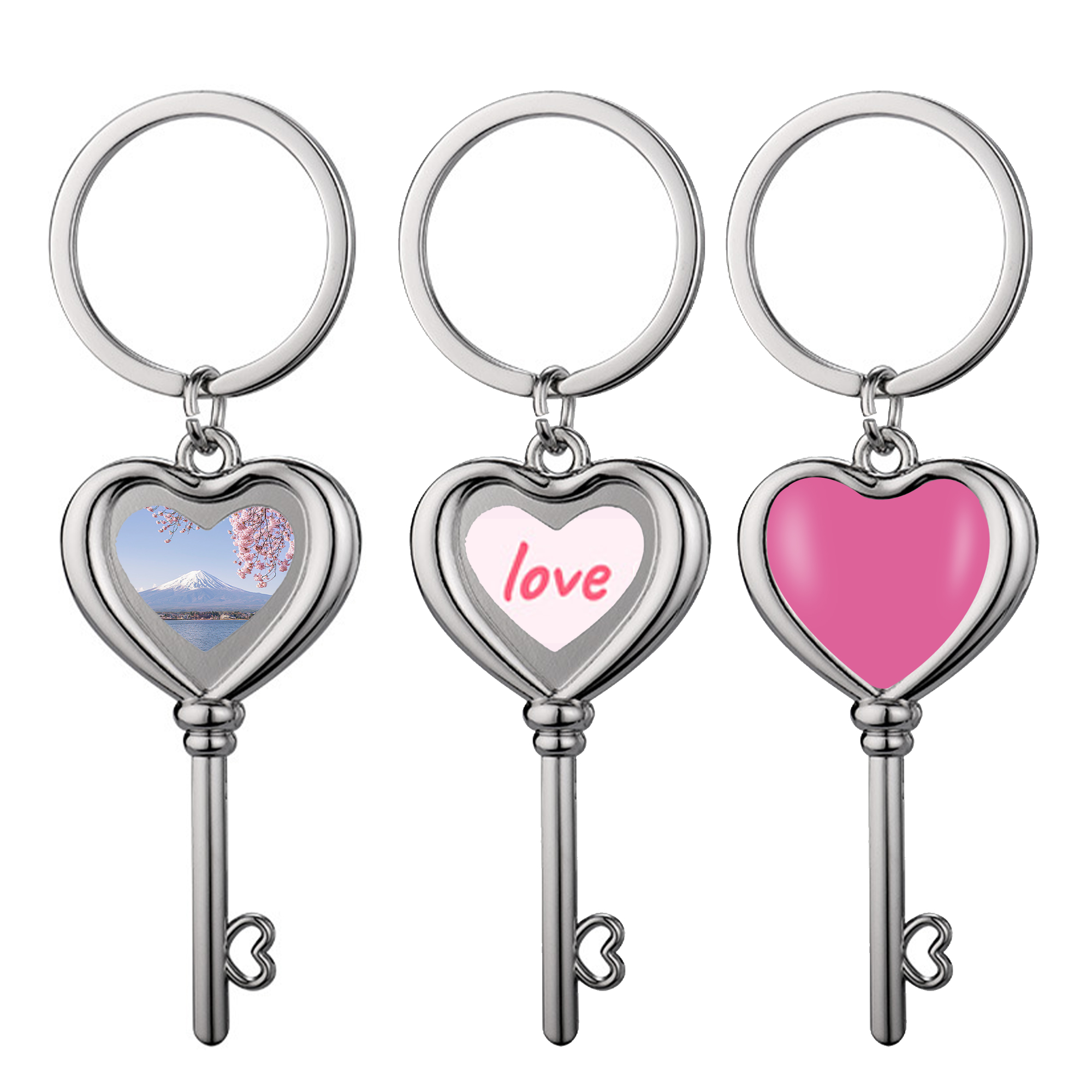 Heart-Shaped Metal Keychain for Gifts and Promotions 2