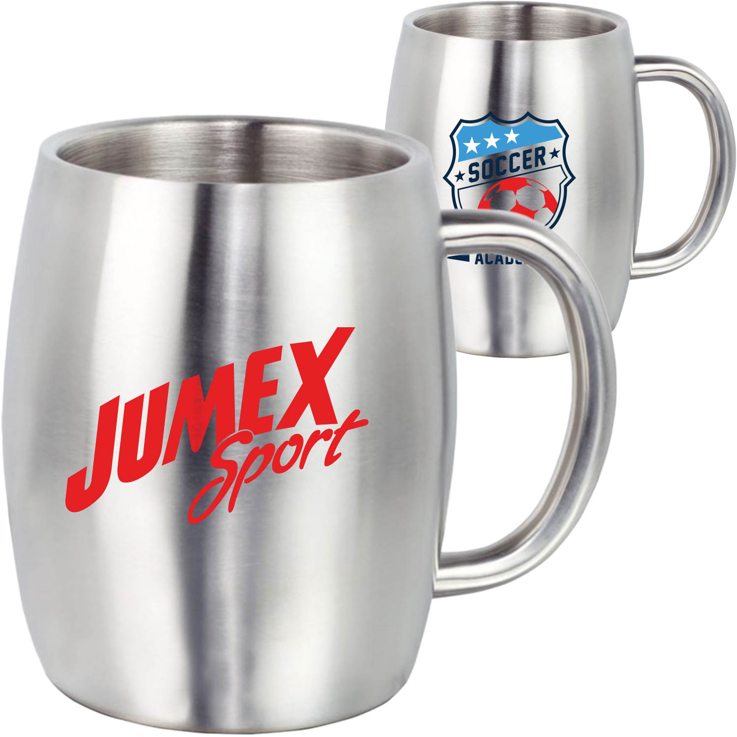 14 oz Double Wall Stainless Steel Mugs with Handles 2