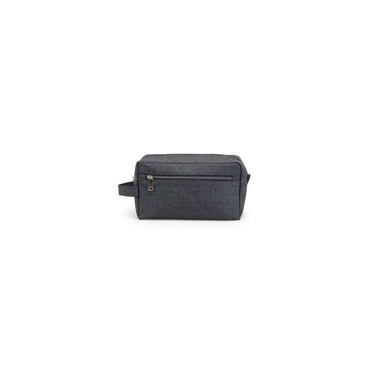 Two Zipper Toiletry Bags Charcoal Heather 10" 2