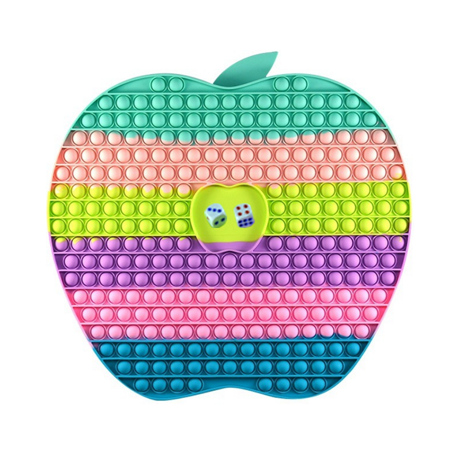 Apple Silicone Push Pop Bubble Chess Board with Dice 2