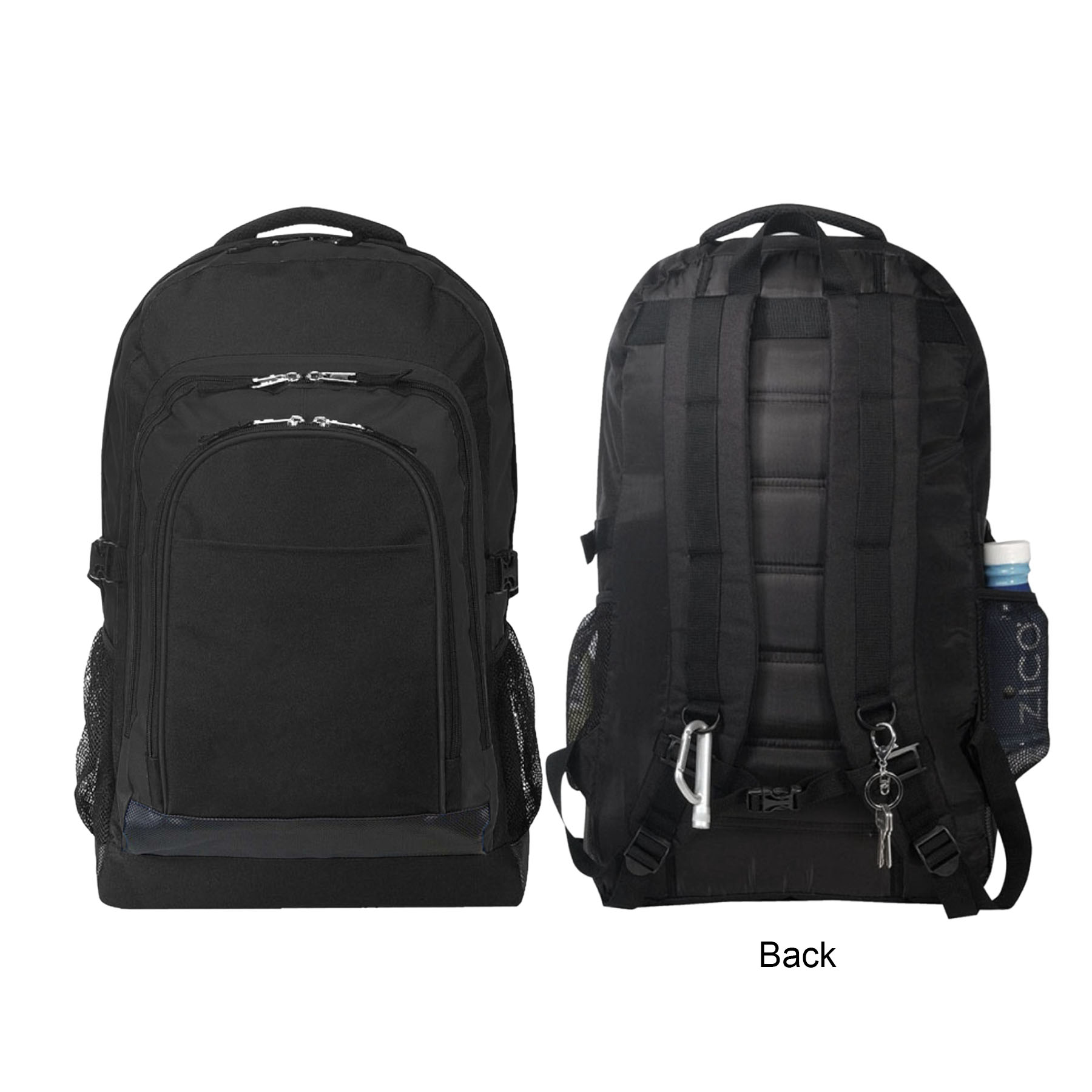 600 Denier Outdoor Computer Backpack with Faux Leather Trim 2