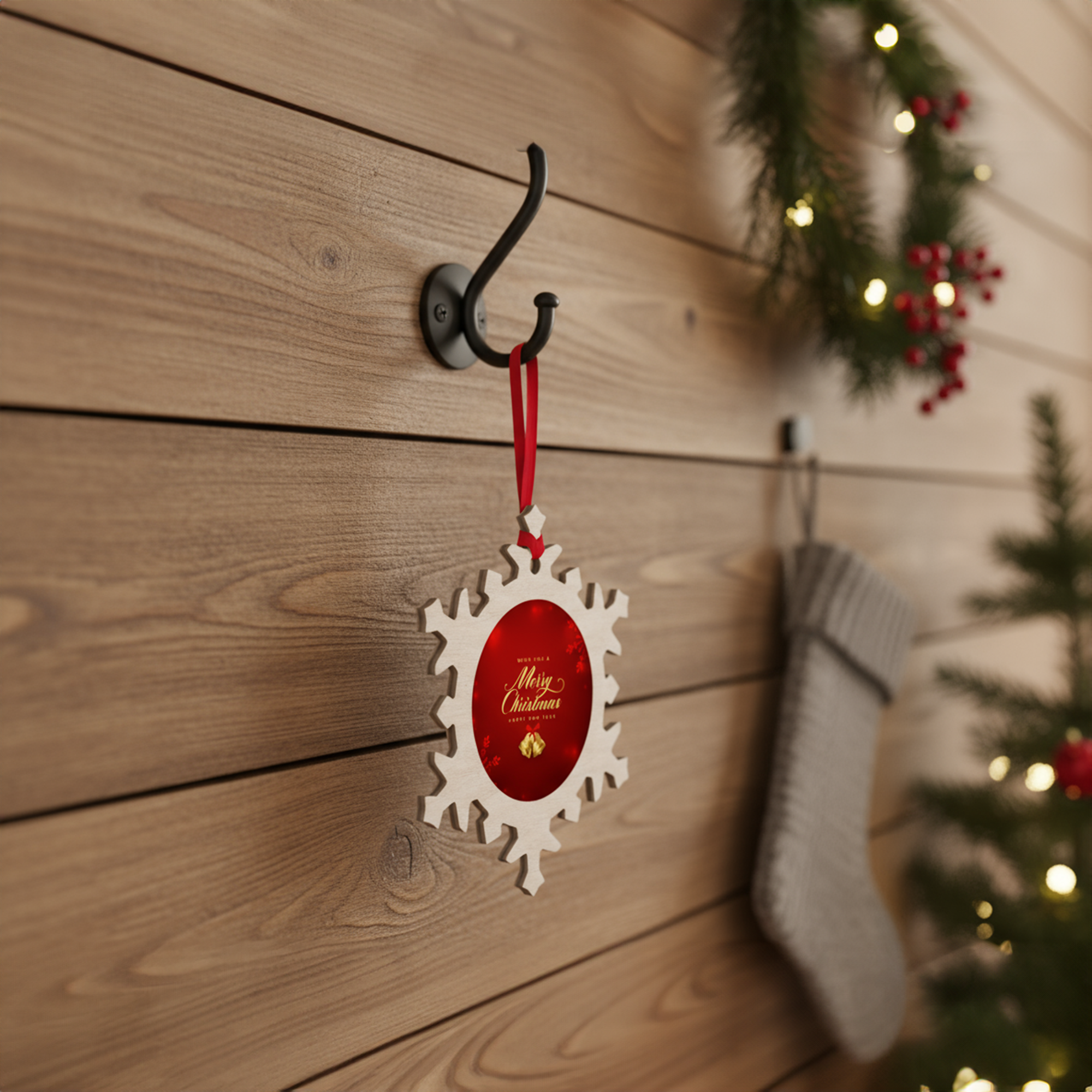 Custom Printed Wooden Christmas Ornaments – Rustic Holiday Keepsakes for Gifting & Traditions 5