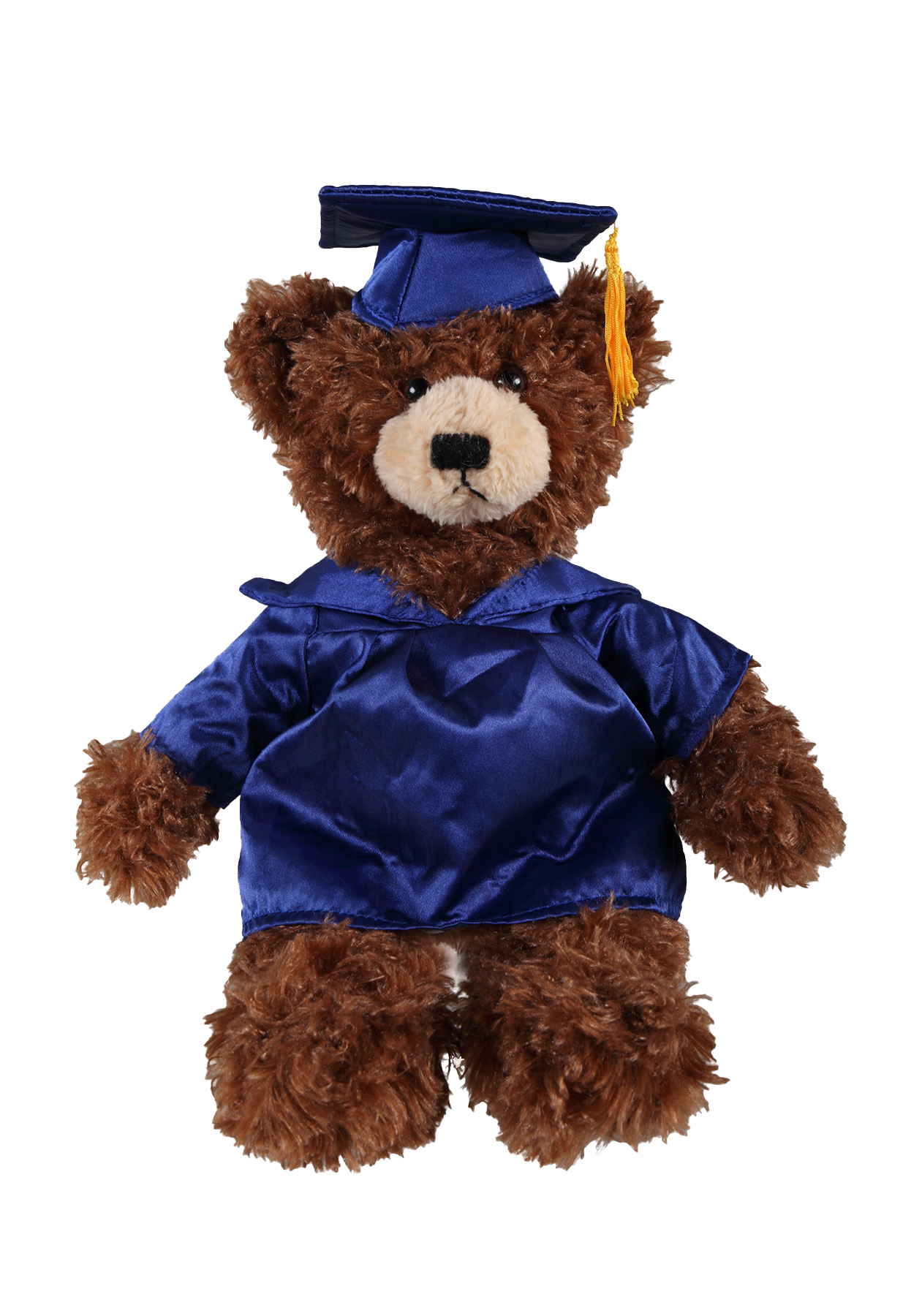 soft plush  Chocolate Brandon Bear with graduation cap &gown 9