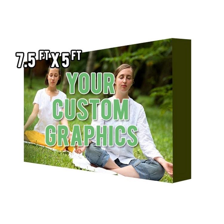7.5x5Ft Straight Stretch Fabric PopUp with Graphic 1