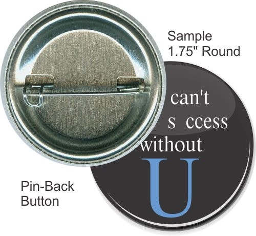 Pin-back 1 3/4 Inch Round Button 2
