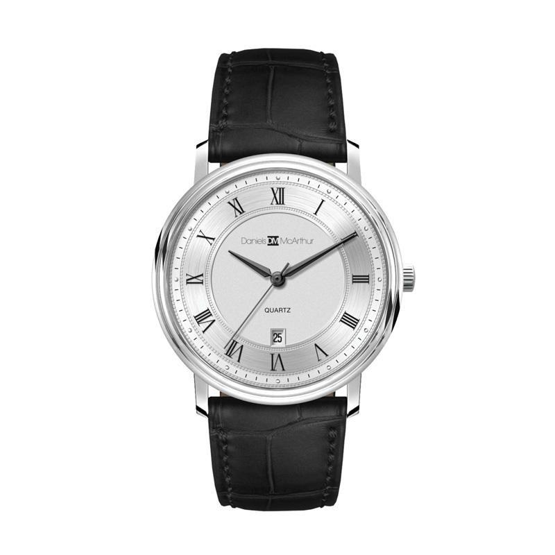 40MM, SS,  SILVER CASE,  3-HAND MVT, DTE