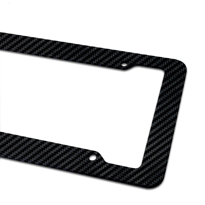 Plastic License Plate Frame with Carbon Fiber Design 3