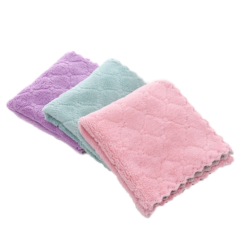 Custom Gift Coral Fleece Kitchen Towel & Dish-cloth 5
