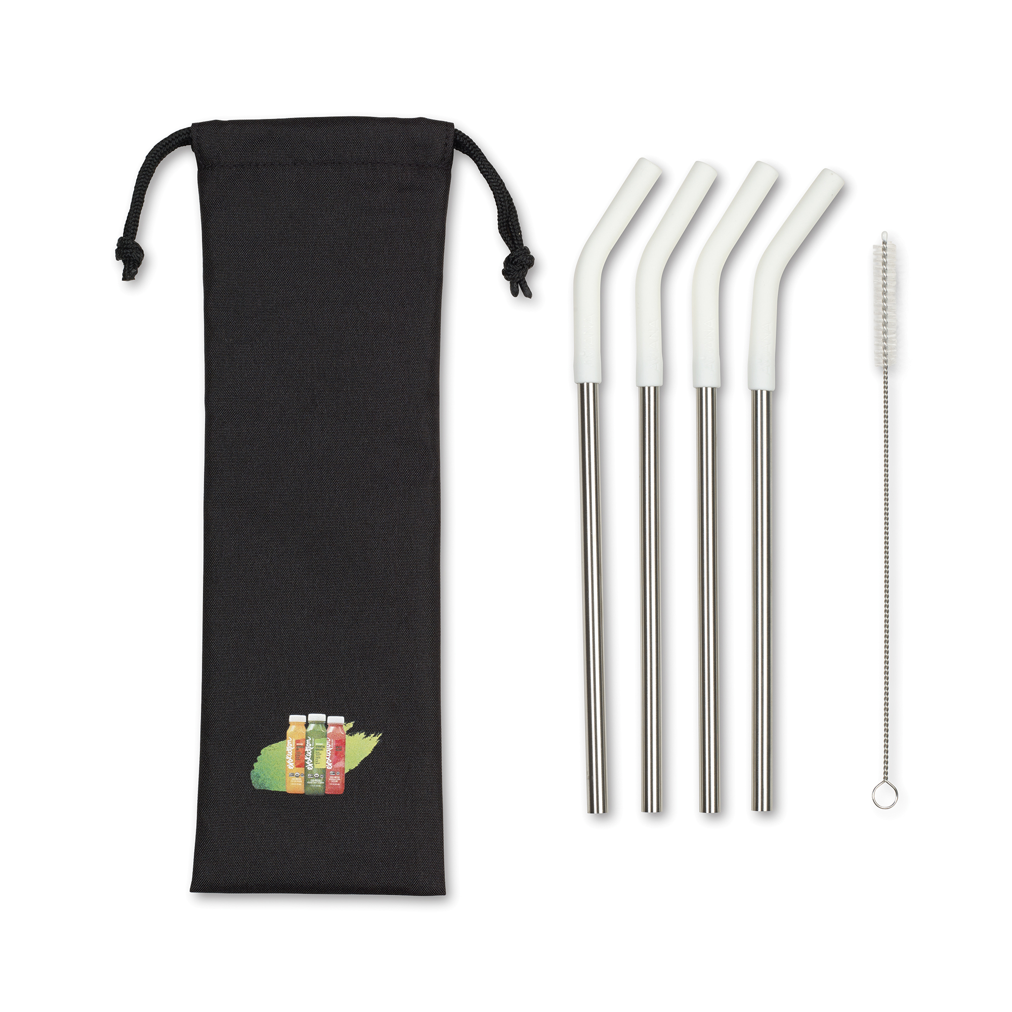 Aviana™ Poppy 4-Pack Stainless Straw Set 7