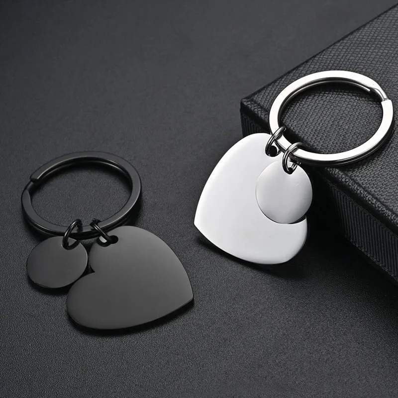 Stainless Steel Heart Style Keychain 5