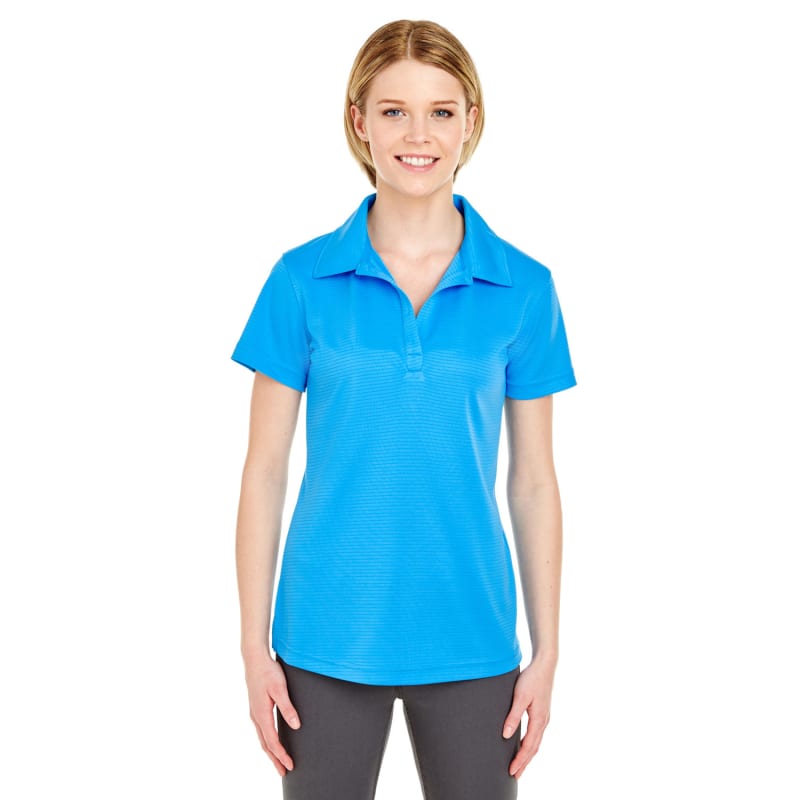 UltraClub Ladies' Cool & Dry Jacquard Stripe Polo 3