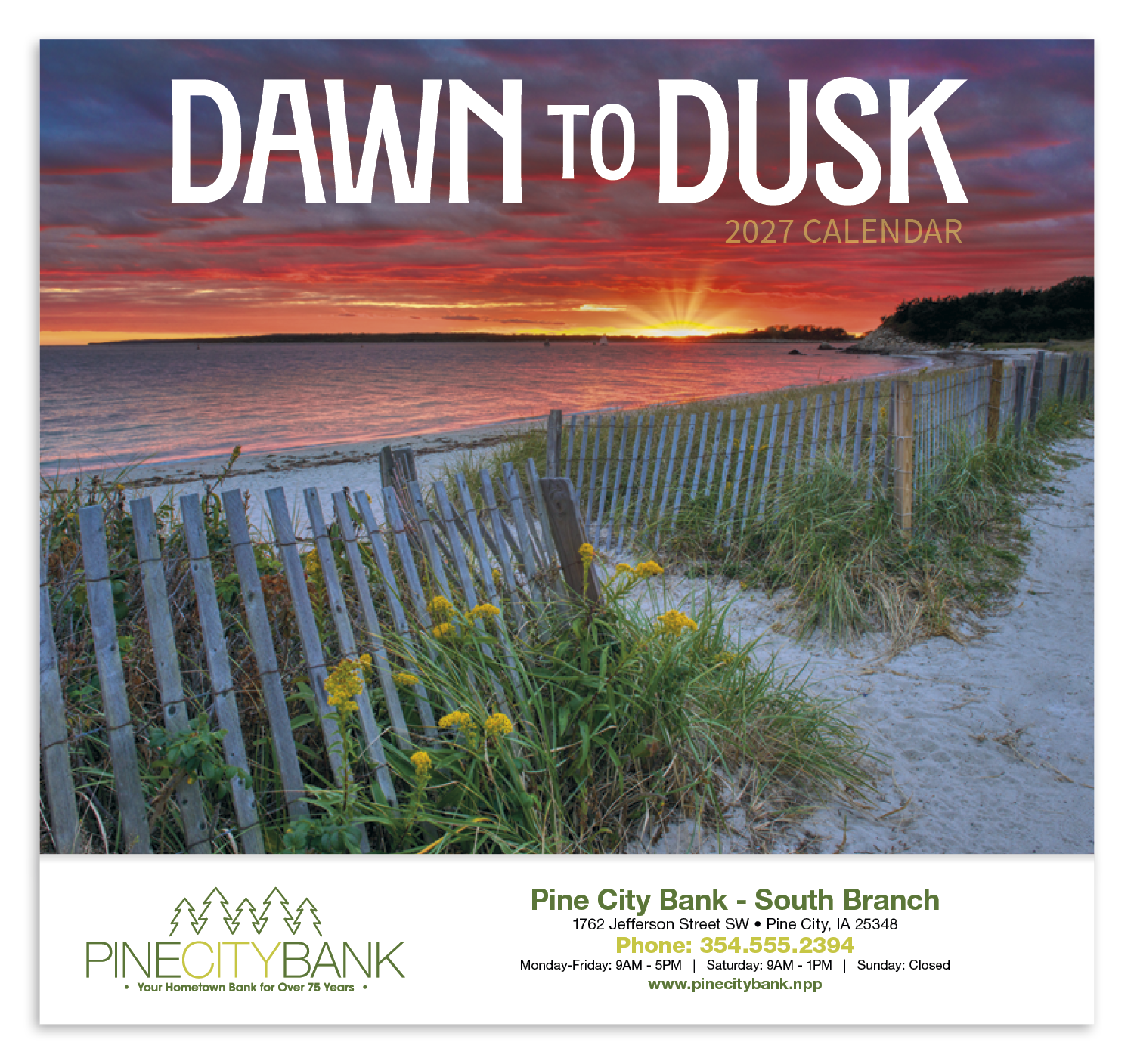 HotLine® Products Dawn to Dusk Appointment Calendar - Stapled 52