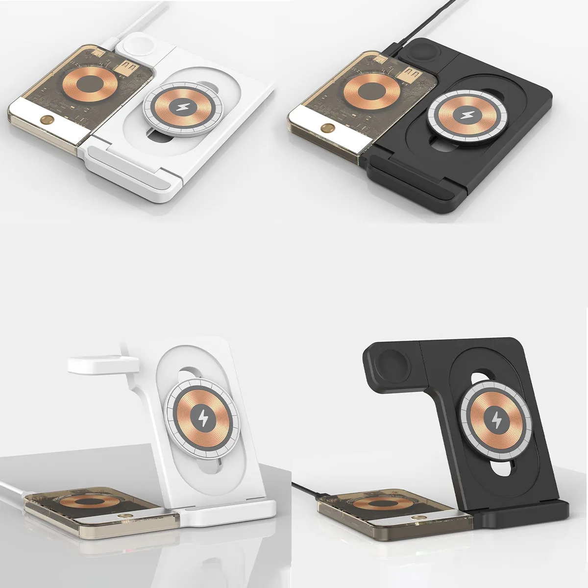 3 in 1 Foldable Magnetic Wireless Charger with Night Light 4