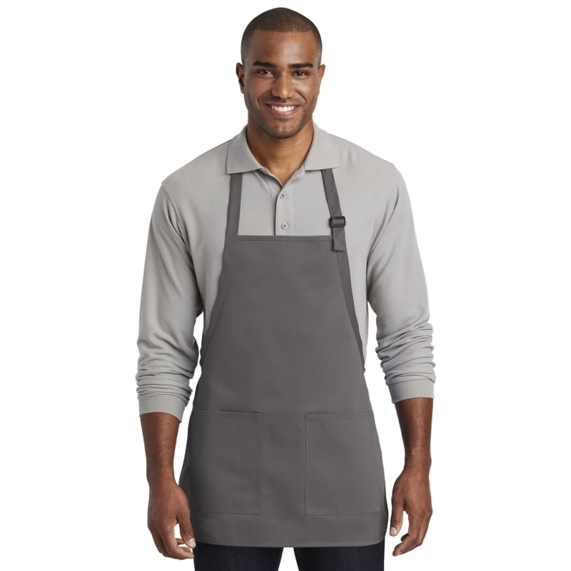 Port Authority Medium-Length Two-Pocket Bib Apron. 7