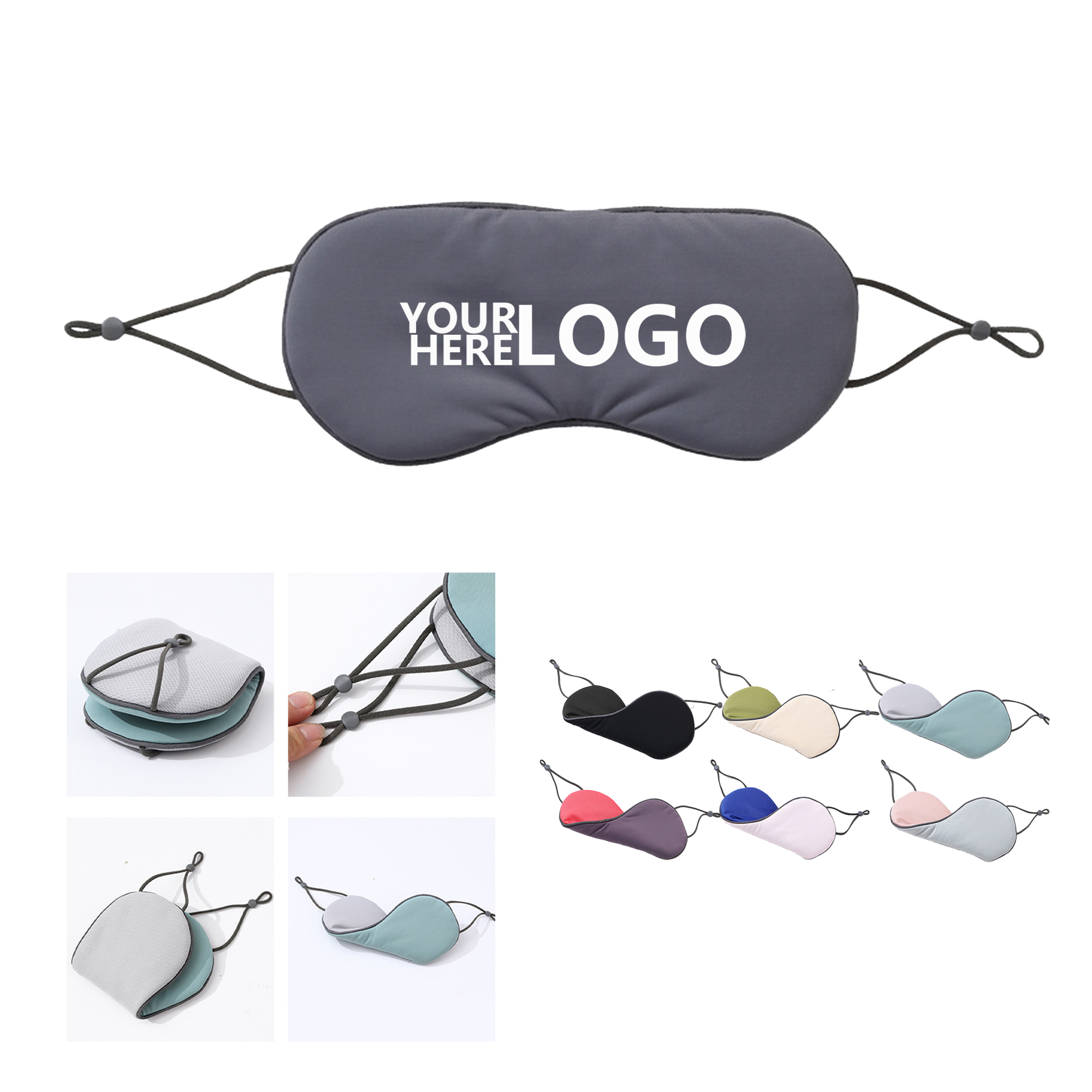 Adjustable Polyamide and Cotton Sleep Eye Mask 1